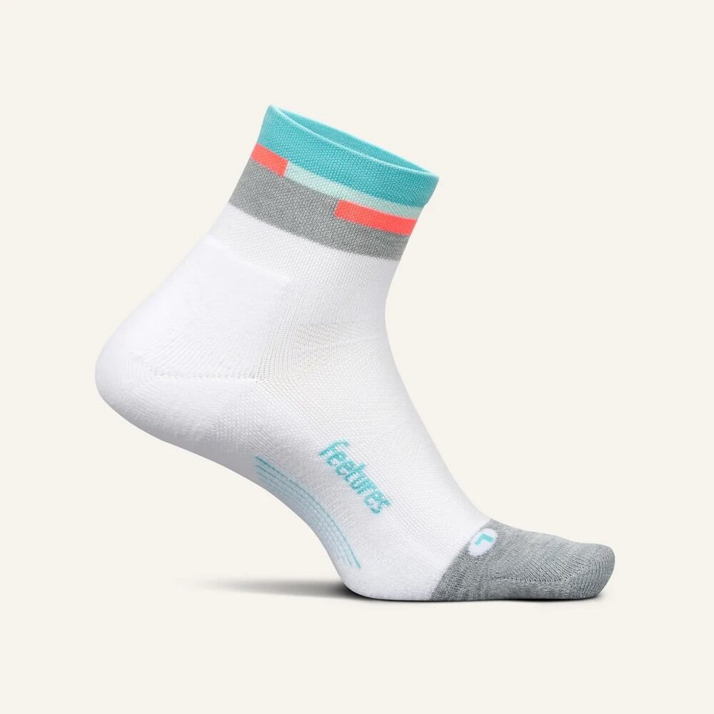 Feetures Elite Light Cushion Quarter NWT - Medium, 3 pack, Aquatic White